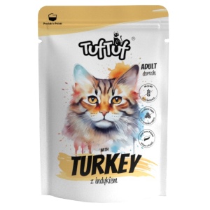 TUF TUF Mielonka z indykiem dla kota saszetka 300g