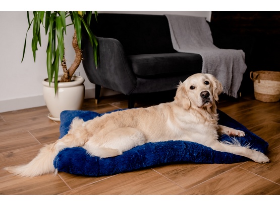 MIMIKO Pets Legowisko Shaggy prostokątne XXL 115x75cm chabrowe - obrazek 3