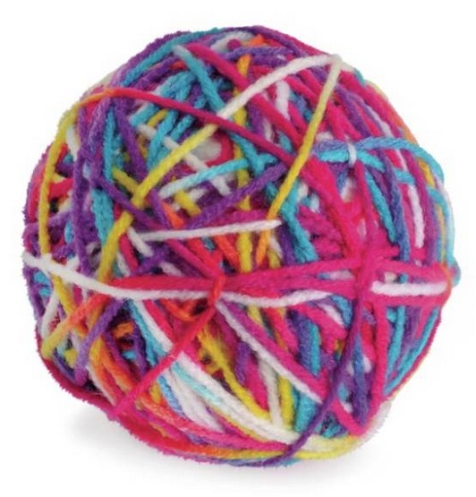 Camon Cat Toy Piłeczka z włóczką i dzwonkiem - obrazek 2