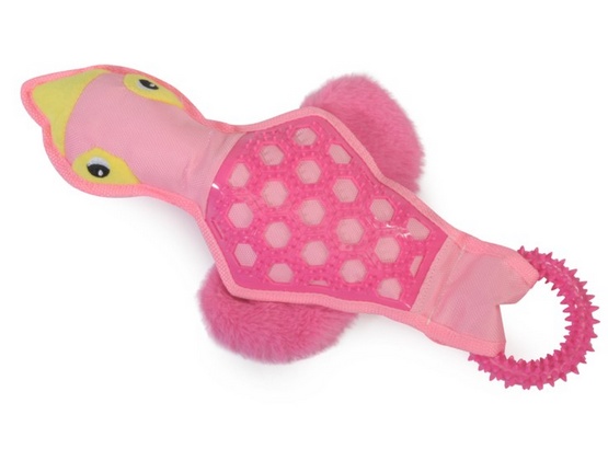 Camon Dog Toy Pluszowa kaczka z ringiem TPR - obrazek 2