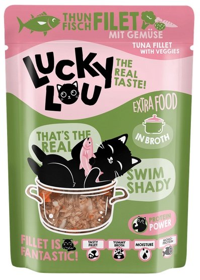 Lucky Lou Extrafood Tuńczyk i warzywa w bulionie saszetka 70g - obrazek 2
