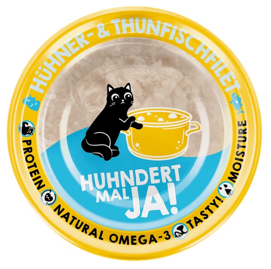 Lucky Lou Extrafood Kurczak i tuńczyk w bulionie puszka 70g - obrazek 2