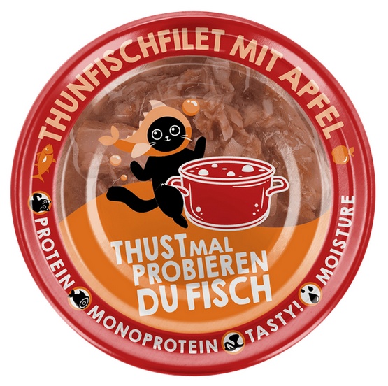 Lucky Lou Extrafood Tuńczyk i jabłko w bulionie puszka 70g - obrazek 2