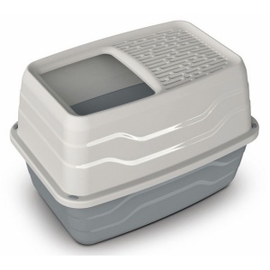 Yarro/Moderna Toaleta dla kota z wejściem od góry 56cm szara