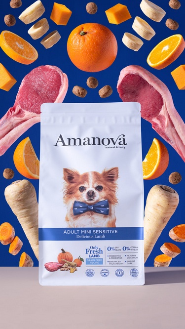 Amanova Dog Adult Mini Sensitive Delicious Lamb - jagnięcina 2kg - obrazek 2
