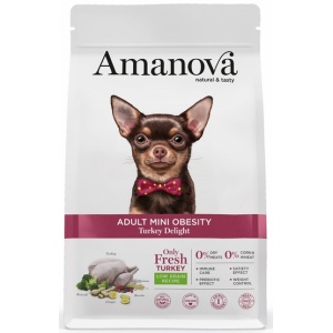 Amanova Dog Adult Mini Obesity Turkey Delight - indyk 800g