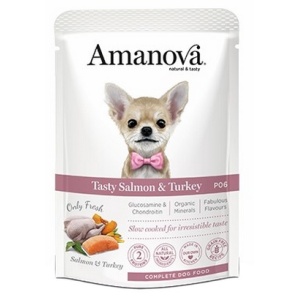 Amanova Dog Adult Tasty Salmon & Turkey - łosoś i indyk saszetka 100g [P06]