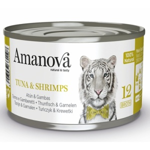 Amanova Cat Tuna & Shrimps - tuńczyk i krewetki w bulionie puszka 70g [12]