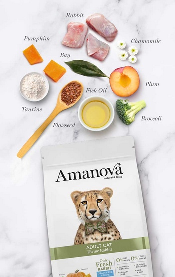 Amanova Cat Adult Divine Rabbit - królik 1,5kg - obrazek 2