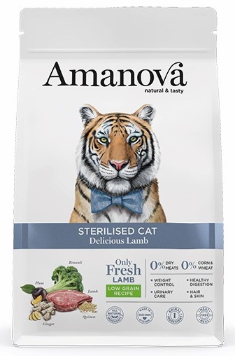 Amanova Cat Sterilised Delicious Lamb - jagnięcina 1,5kg