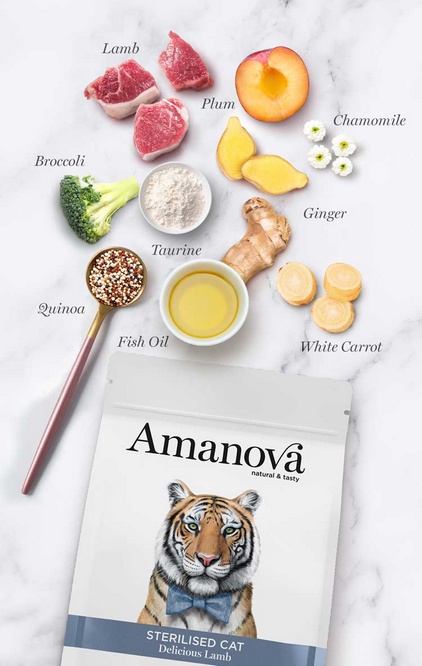 Amanova Cat Sterilised Delicious Lamb - jagnięcina 300g - obrazek 2
