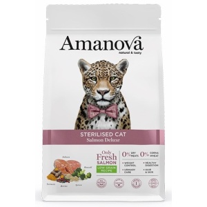 Amanova Cat Sterilised Salmon Deluxe - łosoś 1,5kg