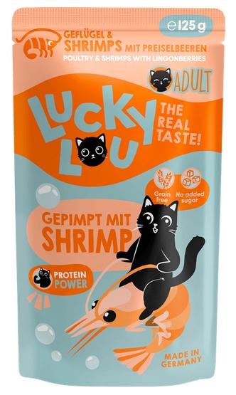 Lucky Lou Lifestage Adult Drób i krewetki saszetka 125g - obrazek 2