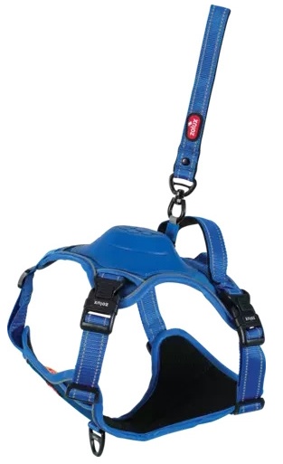 Zolux Szelki ze smyczą automatyczną Easyride M niebieskie - obrazek 3