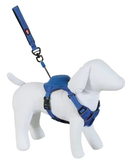 Zolux Szelki ze smyczą automatyczną Easyride M niebieskie - obrazek 5