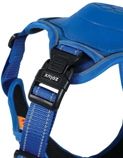 Zolux Szelki ze smyczą automatyczną Easyride M niebieskie - obrazek 7