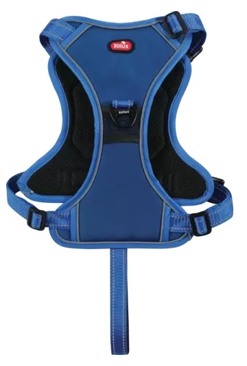 Zolux Szelki ze smyczą automatyczną Easyride L niebieskie - obrazek 2