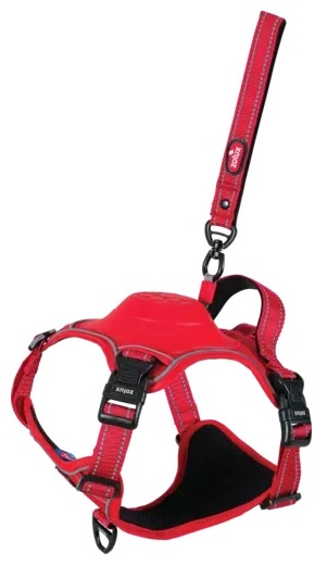 Zolux Szelki ze smyczą automatyczną Easyride S czerwone - obrazek 3