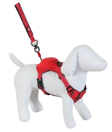 Zolux Szelki ze smyczą automatyczną Easyride S czerwone - obrazek 5