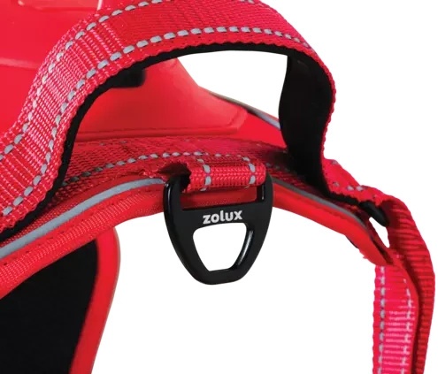 Zolux Szelki ze smyczą automatyczną Easyride S czerwone - obrazek 7