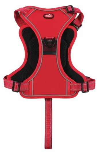 Zolux Szelki ze smyczą automatyczną Easyride XL czerwone - obrazek 2