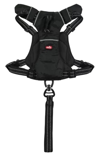 Zolux Szelki ze smyczą automatyczną Easyride XS czarne - obrazek 2