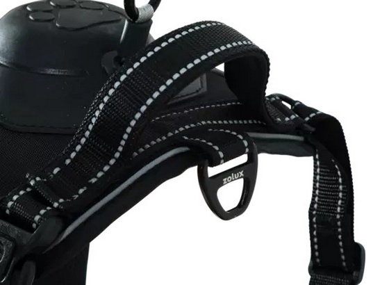 Zolux Szelki ze smyczą automatyczną Easyride XS czarne - obrazek 7