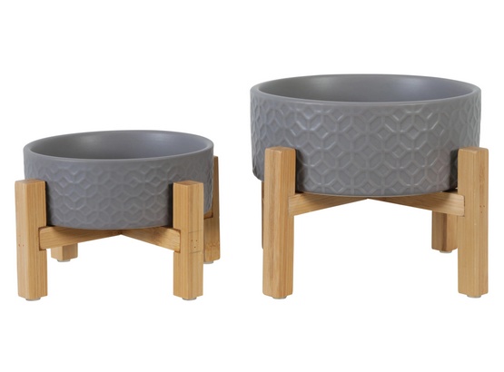 Zolux Miska ceramiczna dla psa Keramo Solo 700ml szara - obrazek 2