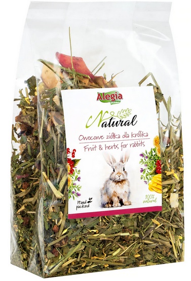 Alegia Natural Owocowe ziółka dla królika 130g - obrazek 2
