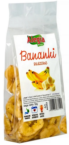 Alegia Banany suszone 50g - obrazek 2