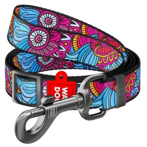 Collar WauDog Nylon Smycz nylonowa regulowana 25mm/152-183cm, wzór LATO