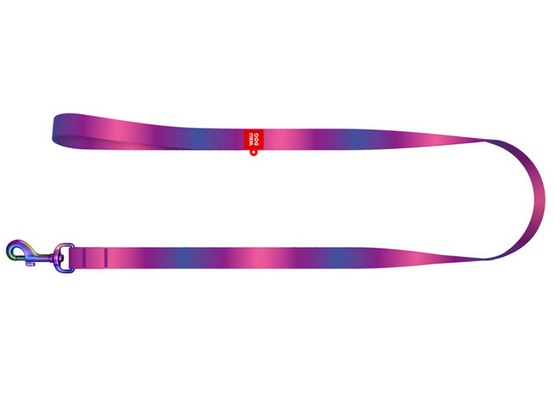 Collar WauDog Recycled Smycz nylonowa, gradient S 15mm/122cm fioletowy - obrazek 2