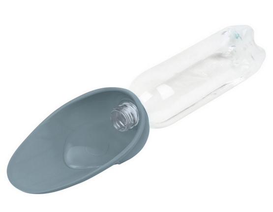 Collar WauDog Silicone Dysza do picia - końcówka 165x90mm szara - obrazek 5