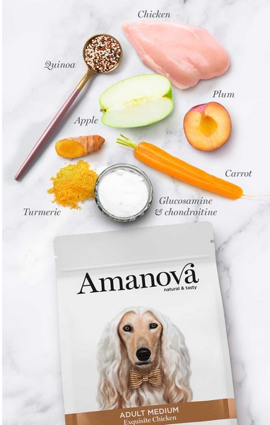 Amanova Dog Adult Medium Exquisite Chicken - kurczak 12kg - obrazek 2
