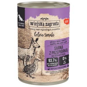 Wiejska Zagroda Leśne Smaki Sarna z przepiórką puszka 400g