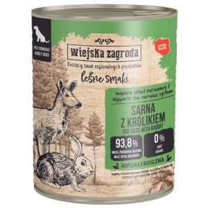 Wiejska Zagroda Leśne Smaki Sarna z królikiem puszka 800g