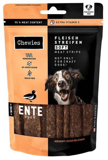 Chewies Meat Strips Soft Mini Kaczka 70g - obrazek 2