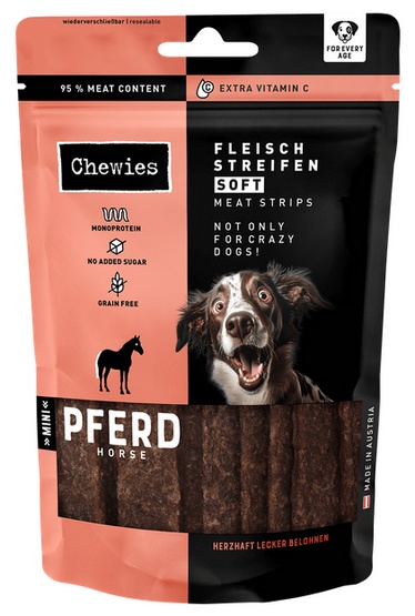 Chewies Meat Strips Soft Mini Konina 70g - obrazek 2