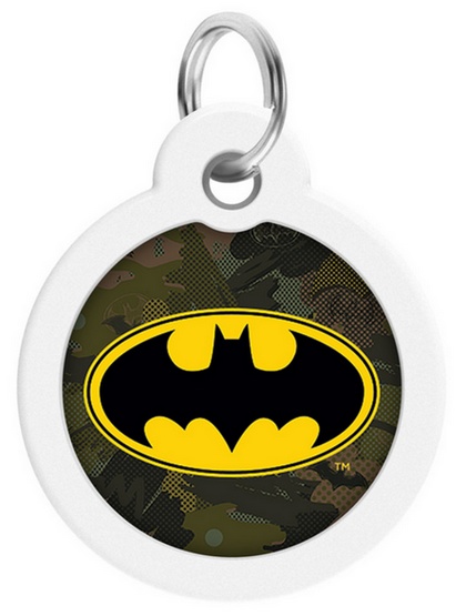 Collar WauDog Smart ID Zawieszka z QR-paszportem okrągła 3cm batman zielony - obrazek 2
