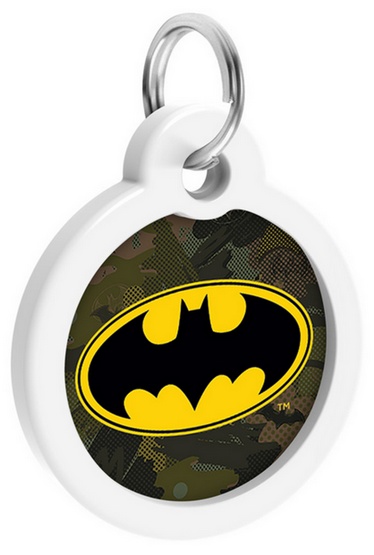 Collar WauDog Smart ID Zawieszka z QR-paszportem okrągła 3cm batman zielony - obrazek 4