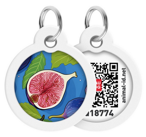 Collar WauDog Smart ID Zawieszka z QR-paszportem okrągła 3cm figa