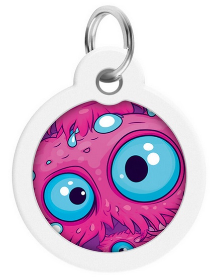 Collar WauDog Smart ID Zawieszka z QR-paszportem okrągła 3cm oko potwora - obrazek 2