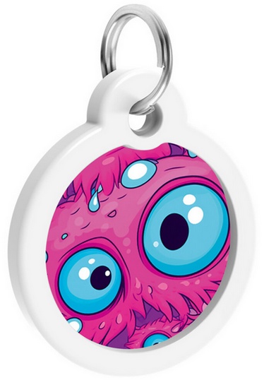 Collar WauDog Smart ID Zawieszka z QR-paszportem okrągła 3cm oko potwora - obrazek 4