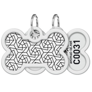 Collar WauDog Smart ID Zawieszka z QR-paszportem kość 4x3cm geometria