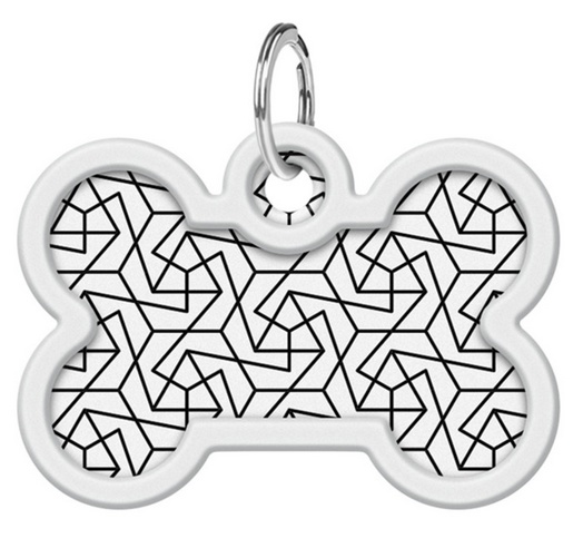 Collar WauDog Smart ID Zawieszka z QR-paszportem kość 4x3cm geometria - obrazek 2