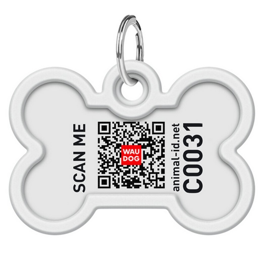 Collar WauDog Smart ID Zawieszka z QR-paszportem kość 4x3cm geometria - obrazek 3