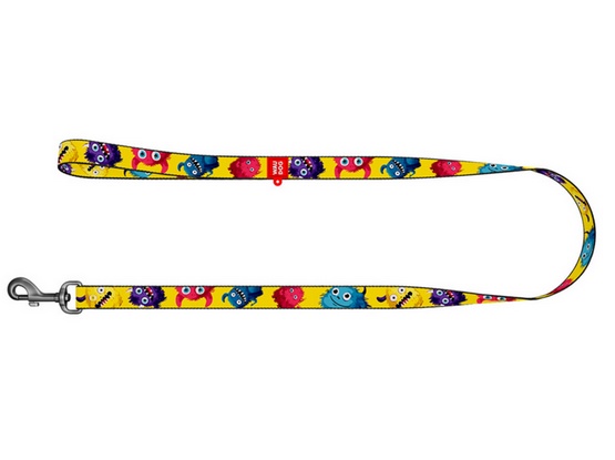 Collar WauDog Nylon Smycz nylonowa L-XXL 25mm/200cm, wzór FUTRZANE POTWORY - obrazek 2