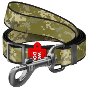 Collar WauDog Nylon Smycz nylonowa regulowana L-XXL 25mm/152-183cm, wzór MILITARY
