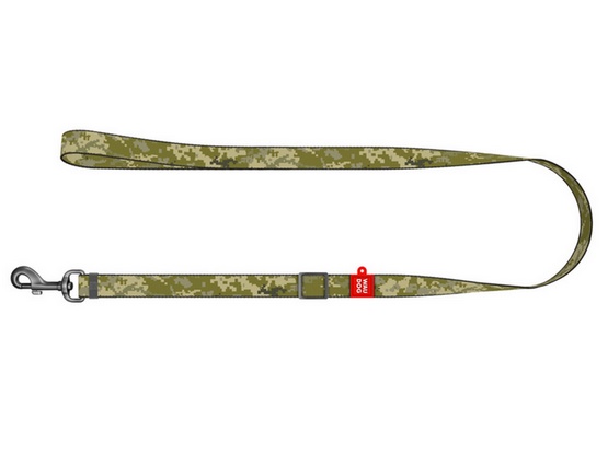 Collar WauDog Nylon Smycz nylonowa regulowana L-XXL 25mm/152-183cm, wzór MILITARY - obrazek 2