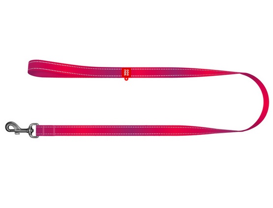 Collar WauDog Nylon Mono Smycz nylonowa odblaskowa S 15mm/200cm różowa - obrazek 2